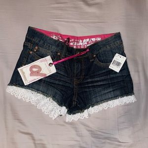 Cute Lace trimmed Shorts